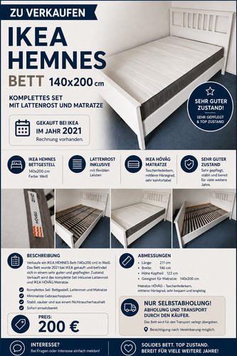 Ikea hemnes bett - ikea,