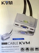 Cable KVM VGA-Switch, 2-port, VGA, USB, with Audio