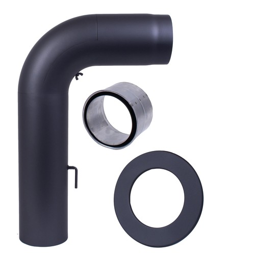 Rohrset 150mm gezogen - , schwarz
