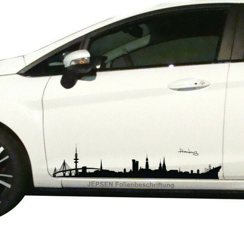Autoaufkleber hamburg skyline - autoaufkleber,