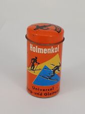 alte Holmenkol Wachsdose - Blechdose mit Skiwachs