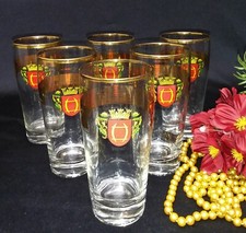 Bierglas mit Goldrand, Biergläser 6er Set "Rastatt" Glas 0,3 L.  G 290