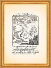 Der Steinbrecher Steinbruch Steinhauer Kupferstich Christoph Weigel Berufe 171