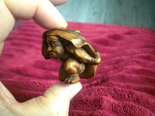 Handgeschnitzter Holz Netsuke
