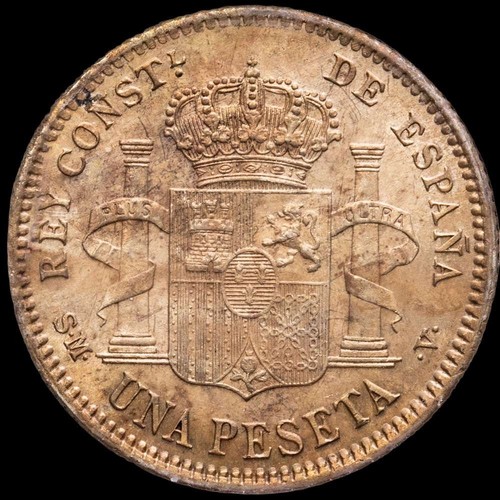 Alfonso xii peseta 5 - xii, 1