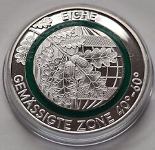 SILBER MEDAILLE - KLIMAZONE ERDE / EICHE / BAUM - POLYMER - SILBERBARREN