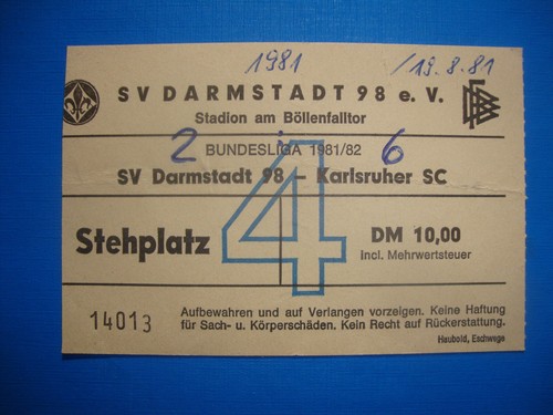 Ticket darmstadt 98 - ticket,