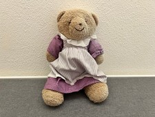 Sigikid Bär Teddy ❤️ Stofftier Kuscheltier Frottee ca. 30cm lila Kleid  Vintage