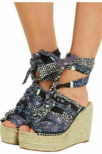 Chloe bandana wedge sandals - bandana,
