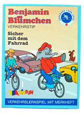 Benjamin Blümchen  Lernspiel Verkehr  "Sicher mit dem Fahrrad" Geschenk Quartett