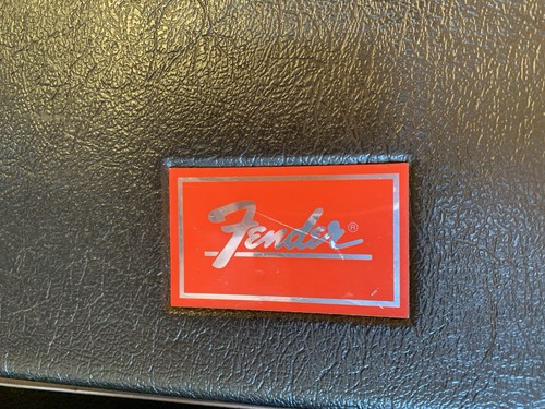 1995 vintage fender - red, label