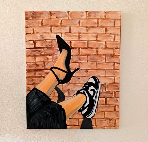 Acryl bild gemälde frau - acryl,