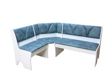 Truheneckbank weiß / blau