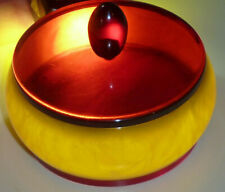 VINTAGE DDR ART DECO BERNSTEIN AMBER BAKELITE CATALIN DOSE SCHMUCKDOSE 91 GRAMM
