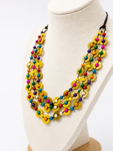Statement kette damen - damen, gelb
