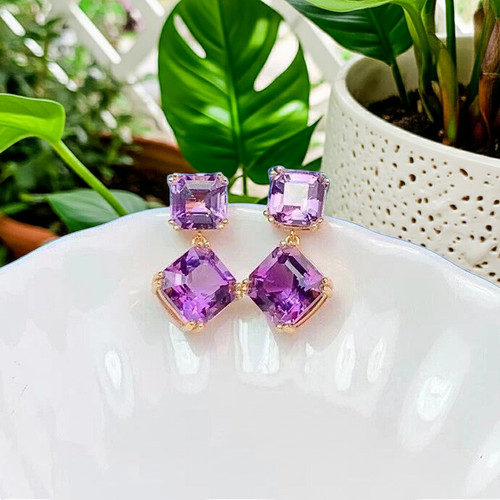 Karat amethyst ohrhänger - 12,