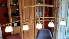 Pendelleuchte Messing Design 5-flammig höhenverstellbar