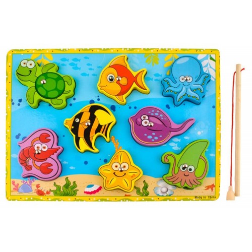 Angelspiel holz fische magnet - angelspiel,