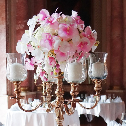 Blumenschale rosé gold für