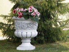 Pflanzschalen, Pflanzkübel 61 cm Gartenfigur Steinguss Pflanzschale Steinfiguren