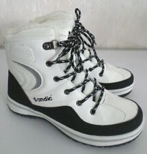 Warmgefütterte Knöchelschuhe Schnürschuhe Boots Weiß/Schwarz Gr.36/37 NEU 