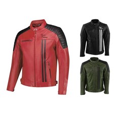 Herren Motorrad Jacke Leder Rusty Stitches Cooper - Biker Retro Lederjacke