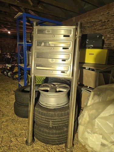 4er edelstahl standbriefkasten - 4er,