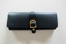 Schmucktasche Schmucketui "Jerome Leplat" Leder dunkelblau Reise Aufbewahrung