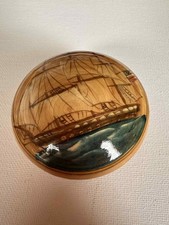 Rund Holz Schmuckkasten Box