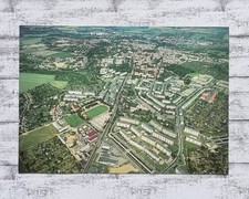 AK Zeitz Zuckerfabik Luftbild Architektur Gebäude Häuser Ansichtskarte Postkarte