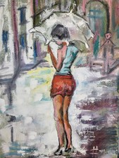 Ölbild Frau Farbe AktGemälde Modern Art Alexander Diener Natur  Unikat Wandbild 