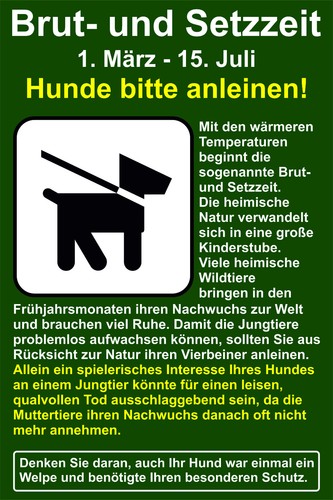 Hinweisschild brut und - brut-,