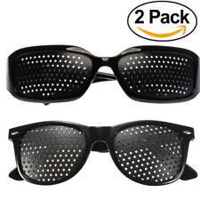2 x Rasterbrille Gitterbrille Augentraining Sehkorrektur Pinhole Loch Brille