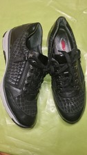 Tolle Gabo Damen Schuhe Sneaker Rollingsoft Leder Gr.41 Schwarz UK7 Top Zustand 
