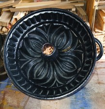 Backform Guglhupfform Gusseisen alt antik, mit Griffen