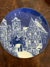 Sammelteller Teller Wandteller Städteteller Rothenburg o.d. Tauber Bavaria Blue