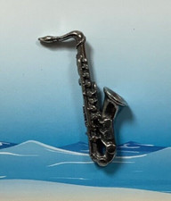 Saxophon Silber Zinn Pin