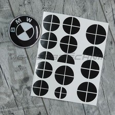 BMW Emblem Logo Aufkleber Ecken 1er 2er 3er 4er M3 X1 X3 X4 X5 schwarz glänzend