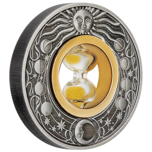 Silbermünze sanduhr 2021 - sanduhr,