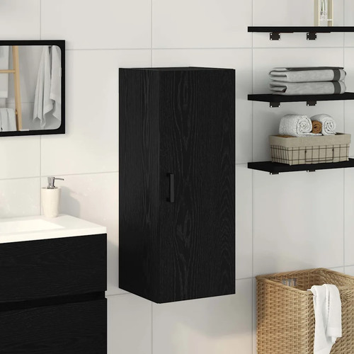 Wandschrank eiche schwarz