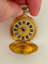 Lucerne Swiss - Halskettenuhr  Mechanisch - Taschenuhr - Werk läuft goldfarben