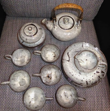 !!!! SEROCKA XANTEN TEESERVICE WEIßE SCHMELZGLASUR KERAMIK !!!!