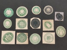 Sachsen 14 Siegelmarken Set -