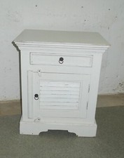 Vintage Kommode Nachttisch Shabby Chic Landhaus weiß Schränkchen mit Schublade
