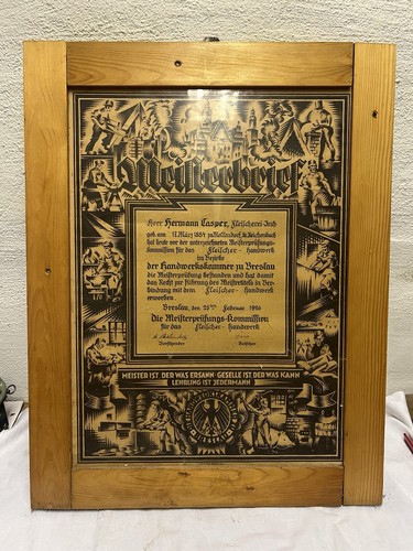 Alter meisterbrief fleischer - alter,