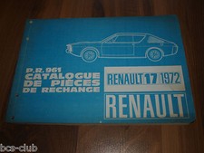 RENAULT 17 R17 1972 original ERSATZTEIL KATALOG ETK 1.Auflage WERKSTATT HANDBUCH