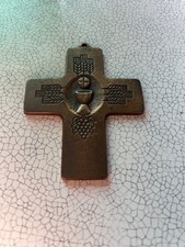 Vintage Messing Wandkreuz -