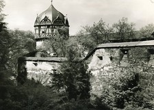 10-213 Ansichtskarte Burgk Schloß Museum Hungerturm mit Wehrgang Schleiz DDR