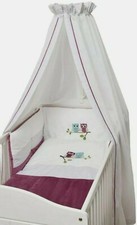 Bettset Eule ?  Bebe's Collection 4tlg fuchsia 