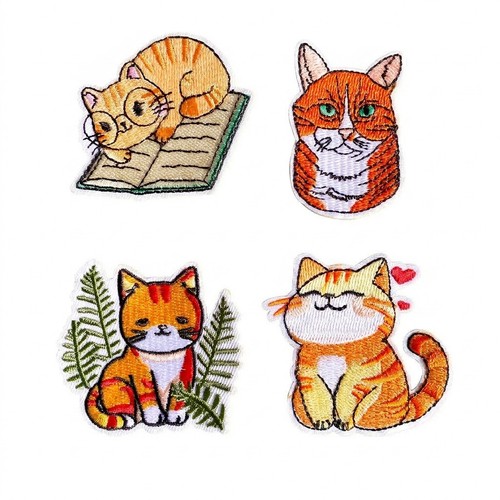 Katzen aufnäher set - aufnäher,